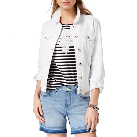 tommy hilfiger white denim jacket